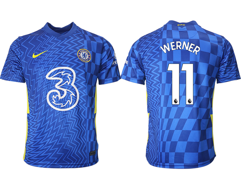 Men 2021-2022 Club Chelsea FC home aaa version blue #11 Soccer Jerseys